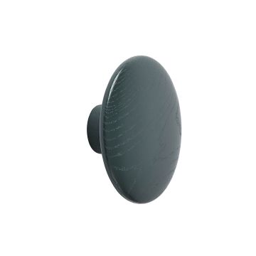 The Dots (M) Ø13cm drewniany wieszak kropka  ciemnozielony Muuto ilumia