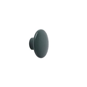 The Dots (XS) Ø6,5cm drewniany wieszak kropka ciemnozielony Muuto ilumia