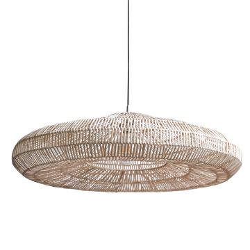 Topi Ay illuminate Duża Rattanowa Lampa Wisząca Ø110cm| Naturalny Design w ilumia.pl