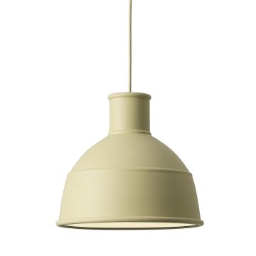 09017 Unfold - ponadczasowa lampa industrialna z silikonu - beżowo-zielona