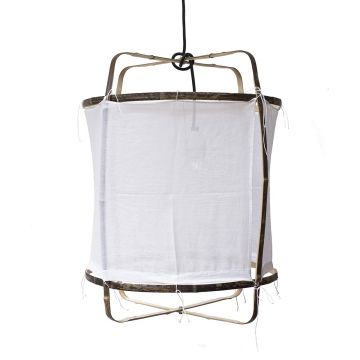 Z5 Ayilluminate lampa wisząca Ø42cm z ręcznie tkaną bawełną, biały-ilumia