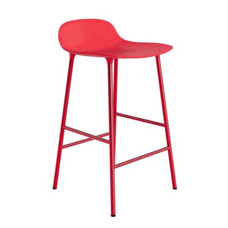 Form Barstool 65cm Steel - Red w cenie PLN1,197.68 ilumia in NORMANN COPENHAGEN, FURNITURE, Promotion of the Month - January 2022, CHAIRS | ARMCHAIRS, COUNTER STOOLS | BAR STOOLS