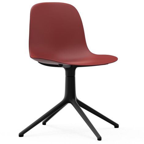 606015_Form_Chair_Swivel_4L_Red_BlackAlu_Normann_Copenhagen_ilumia