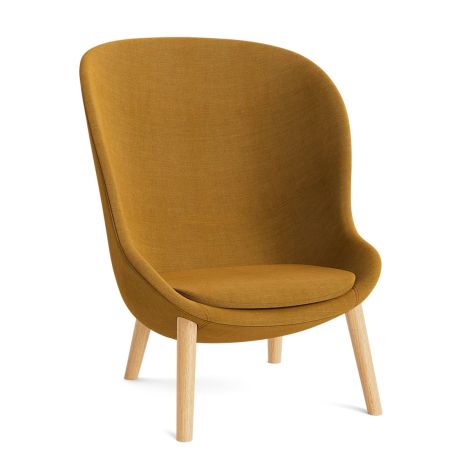 Hyg Lounge Chair High Upholstery - Remix 422/ Oak