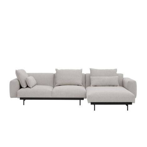 In Situ Muuto Modular Sofa Longue 3-seater - DarkGrey, Clay-12 |Designer Sofas on ilumia