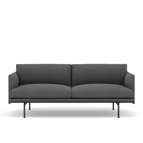 Outline-2-seater-Remix-163-black-base-detail-Muuto-ilumia