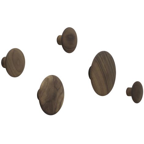 The-Dots-walnut-set-of-5-Muuto-ilumia