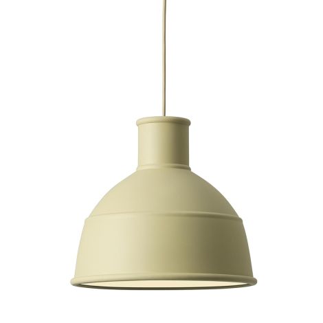 09017 Unfold - ponadczasowa lampa industrialna z silikonu - beżowo-zielona