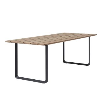 70/70 stół ogrodowy - Machoń Sapele / Czarny