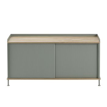 Enfold-Sideboard-low-oak-dusty-green-front-Muuto-ilumia-900x900
