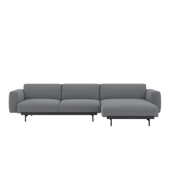 In Situ Muuto Sofa Modułowa, Rogowa 3-osobowa, Szezlong - Ciemnoszara |Designerskie Sofy w ilumia.pl