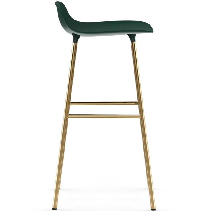 Form Barstool 75cm Brass - Green