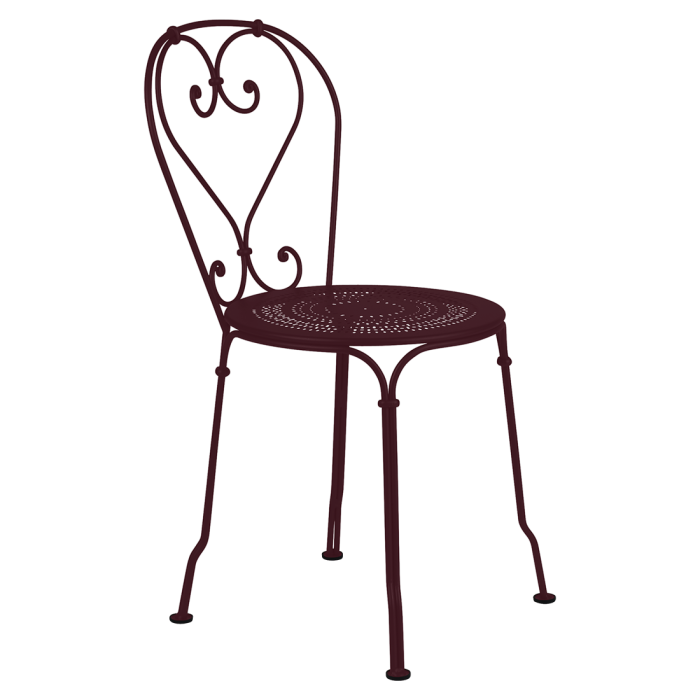 1900_krzesło_stalowe_Black_Cherry_Fermob_ilumia