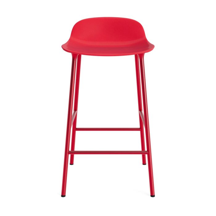 Form Barstool 65cm Steel - Red w cenie PLN1,197.68 ilumia in NORMANN COPENHAGEN, FURNITURE, Promotion of the Month - January 2022, CHAIRS | ARMCHAIRS, COUNTER STOOLS | BAR STOOLS