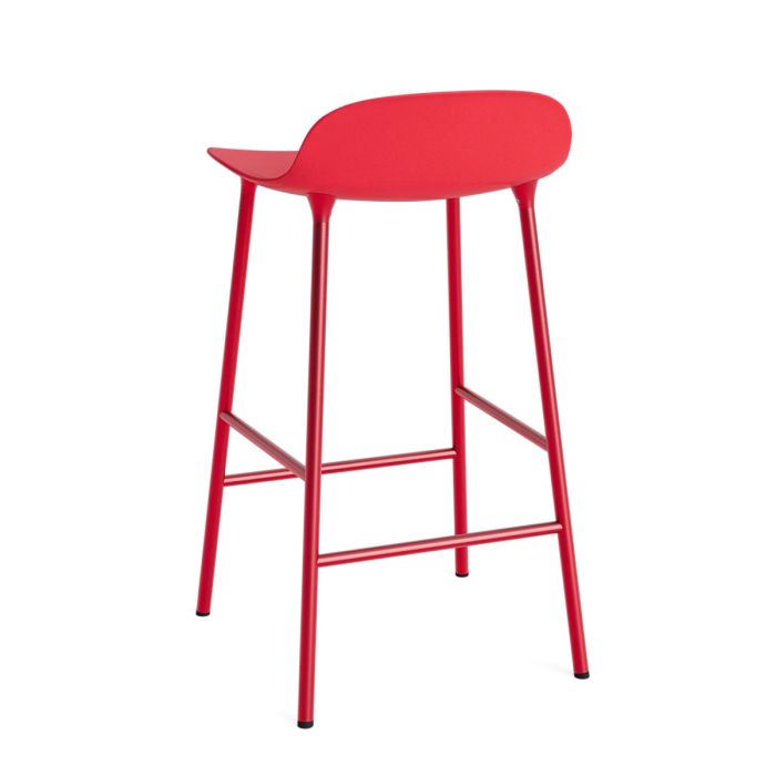 Form Barstool 65cm Steel - Red w cenie PLN1,197.68 ilumia in NORMANN COPENHAGEN, FURNITURE, Promotion of the Month - January 2022, CHAIRS | ARMCHAIRS, COUNTER STOOLS | BAR STOOLS
