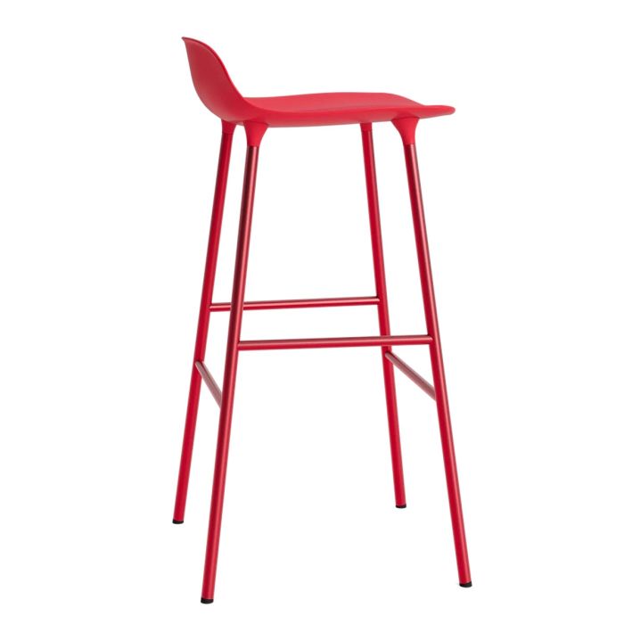 Form Barstool 75cm Steel - Red w cenie PLN1,197.68 ilumia in NORMANN COPENHAGEN, FURNITURE, Promotion of the Month - January 2022, CHAIRS | ARMCHAIRS, COUNTER STOOLS | BAR STOOLS