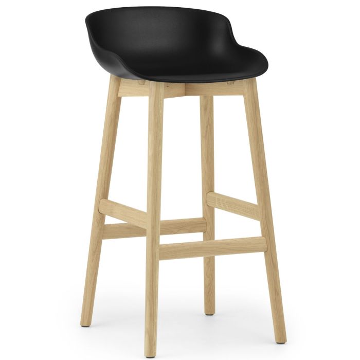 Hyg-stołek-barowy-65cm-czarny-dąb-Normann-Cph-ilumia