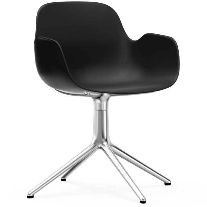 606102_Form_Armchair_Swivel_4L_Black_Alu_Normann-Copenhagen-ilumia