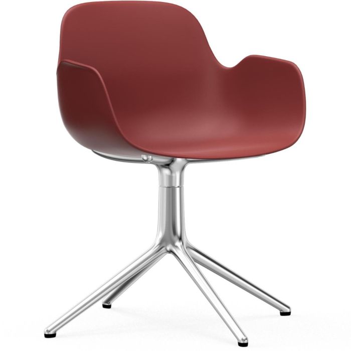 606105_Form_Armchair_Swivel_4L_Red_Alu_Normann-Copenhagen-ilumia