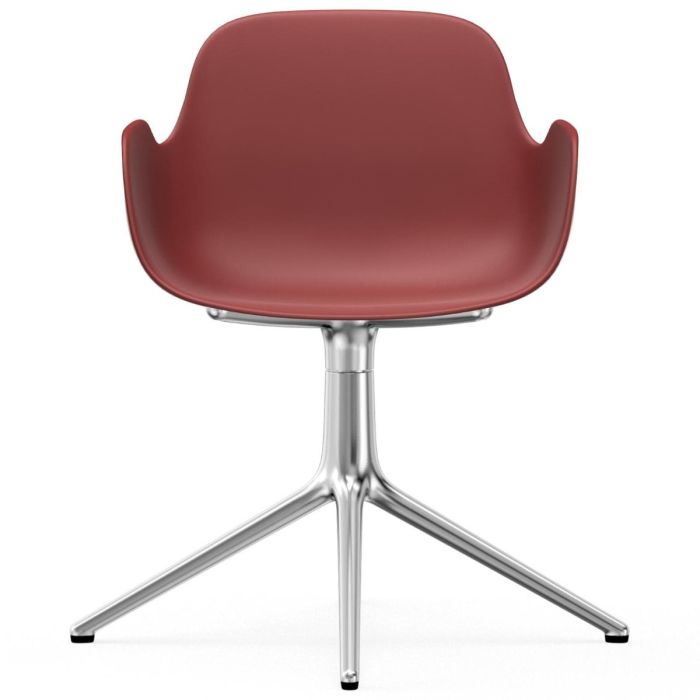 606105_Form_Armchair_Swivel_4L_Red_Alu_Normann-Copenhagen-ilumia