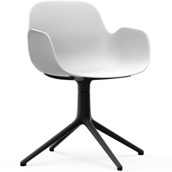 606110_Form_Armchair_Swivel_4L_White_BlackAlu_Normann-Copenhagen-ilumia