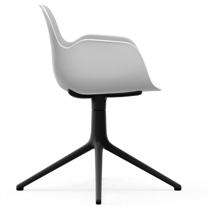 606110_Form_Armchair_Swivel_4L_White_BlackAlu_Normann-Copenhagen-ilumia