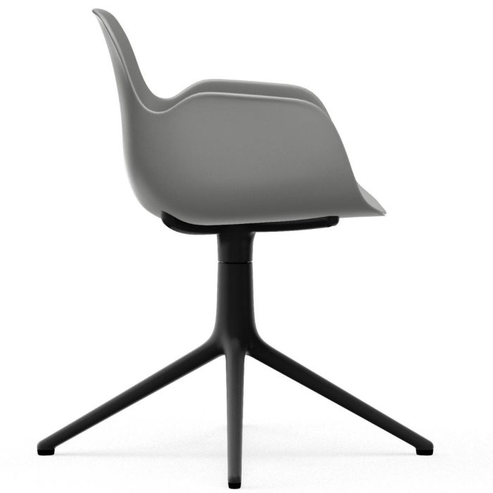 606111_Form_Armchair_Swivel_4L_Grey_BlackAlu_Normann-Copenhagen-ilumia