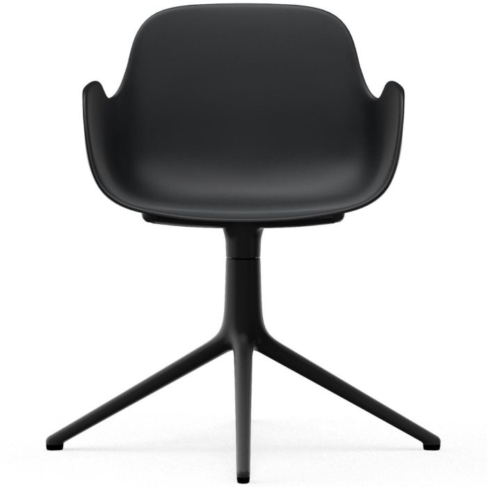 606112_Form_Armchair_Swivel_4L_Black_BlackAlu_Normann-Copenhagen-ilumia