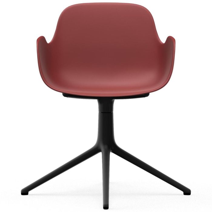 606115_Form_Armchair_Swivel_4L_Red_BlackAlu_Normann-Copenhagen-ilumia