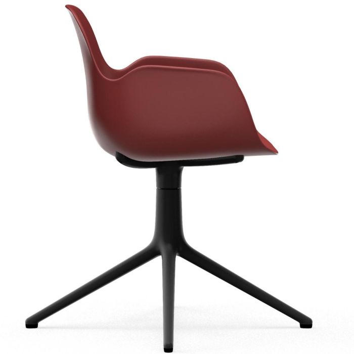 606115_Form_Armchair_Swivel_4L_Red_BlackAlu_Normann-Copenhagen-ilumia