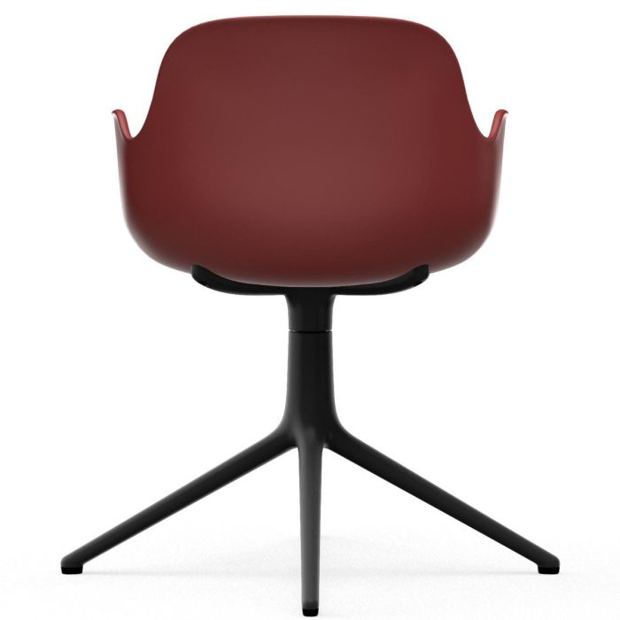 606115_Form_Armchair_Swivel_4L_Red_BlackAlu_Normann-Copenhagen-ilumia