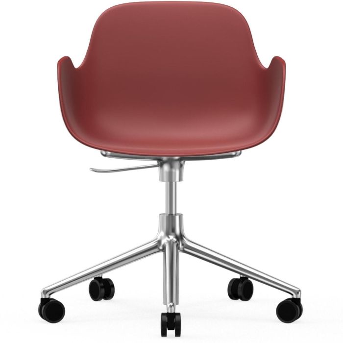 606145_Form_Armchair_Swivel_5W_Gaslift_Red_Alu_Normann_Copenhagen_ilumia