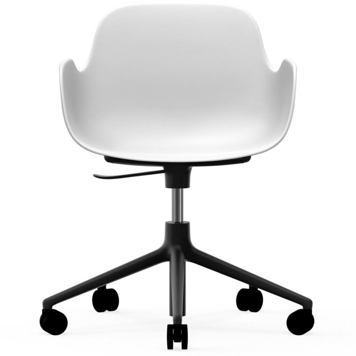 606150_Form_Armchair_Swivel_5W_Gaslift_White_BlackAlu_Normann_Copenhagen_ilumia
