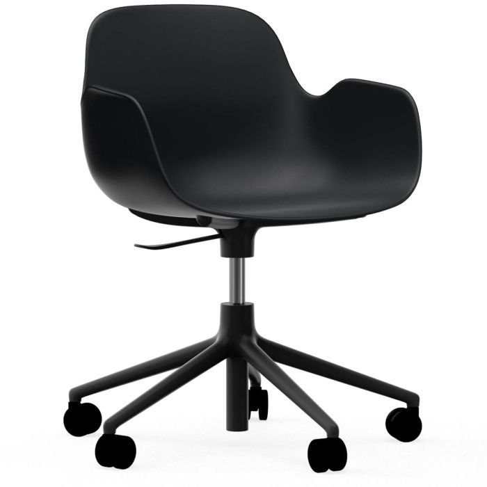 606152_Form_Armchair_Swivel_5W_Gaslift_Black_BlackAlu_Normann_Copenhagen_ilumia