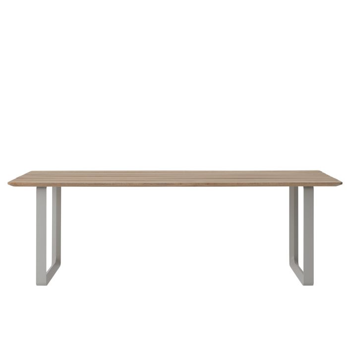 6x Fiber Outdoor Armchairs - Grey + 70/70 Outdoor Table 225cm - Sapele Mahogany/Grey