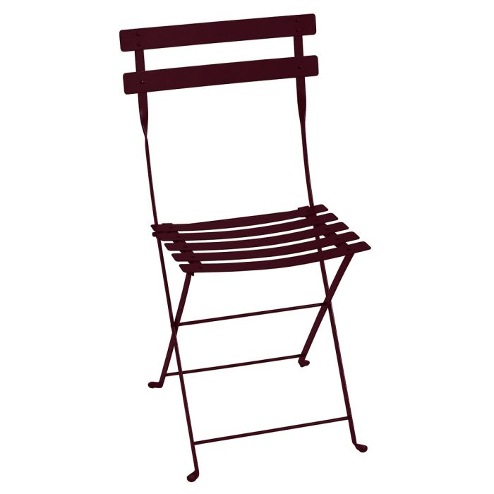 Fermob Bistro Folding Metal Chair- Black Cherry 0101B9 | Outdoor Furniture from ilumia