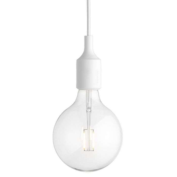 E27 oryginalna lampa wisząca typu żarówka - biała 13341