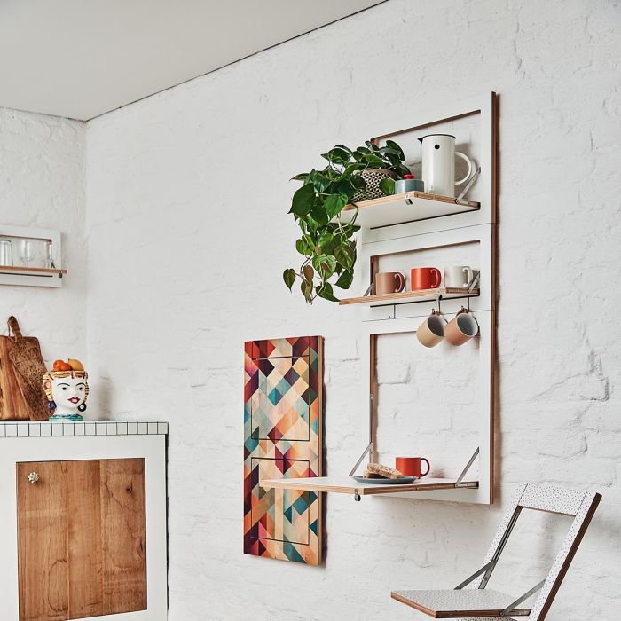 Fläpps Folding Kitchen Table 80x80cm- White