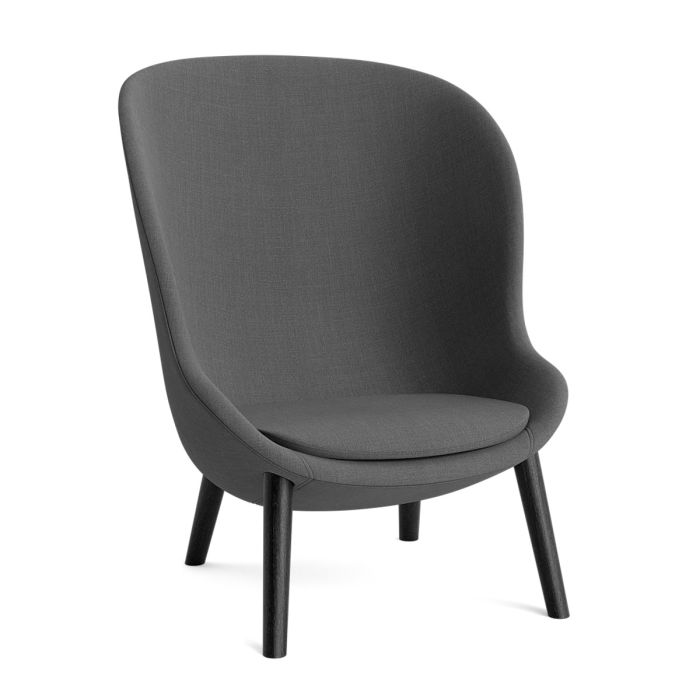 Hyg Lounge Chair High Upholstery -  Remix 163/ Oak Black-ilumia