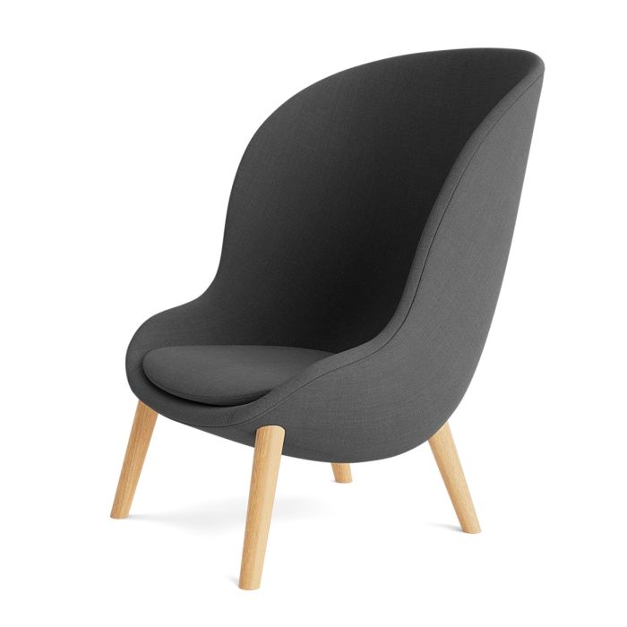 Hyg Lounge Chair High Upholstery -  Remix 163/ Oak-ilumia