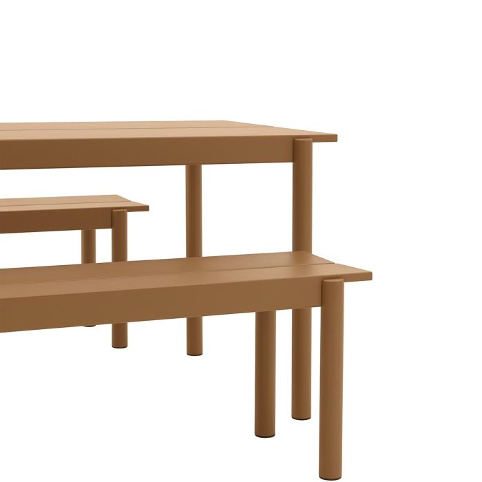Linear-steel-outdoor-set-200x75-burnt-orange-Muuto-ilumia