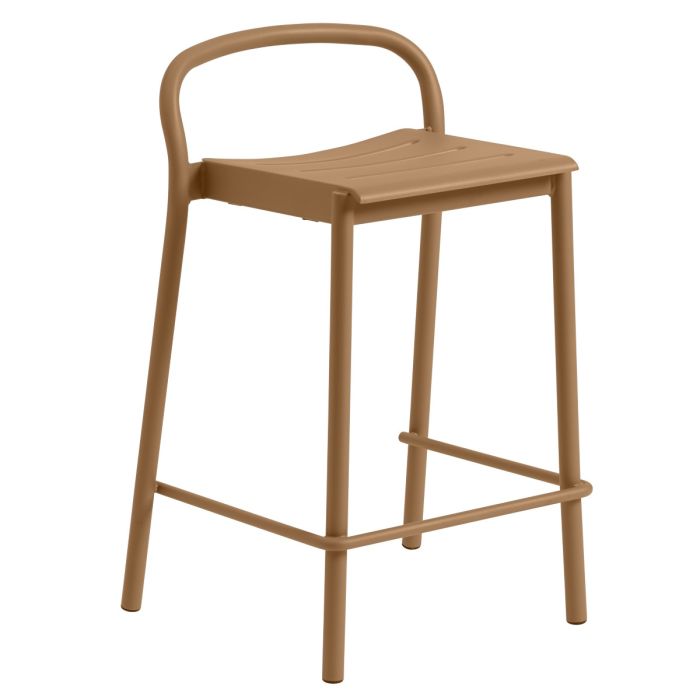 Linear_stołek_barowy_stalowy_h65cm_ciemnopomarańczowy_muuto_ilumia