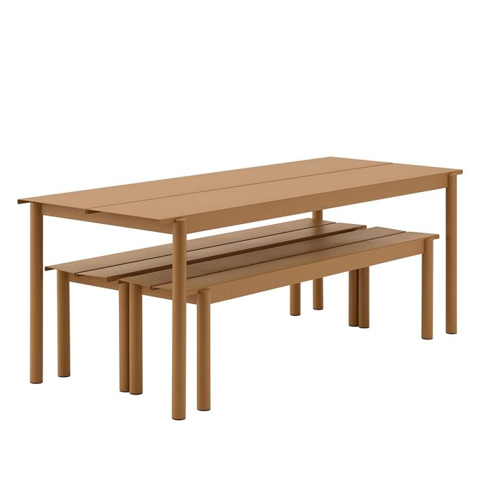 Linear-steel-outdoor-set-200x75-burnt-orange-2-Muuto-ilumia