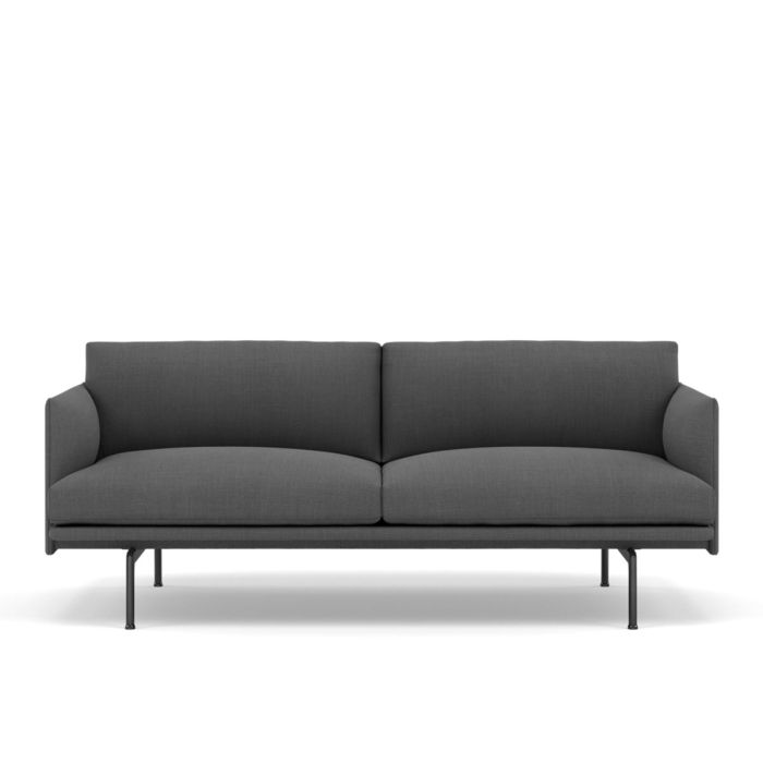 Outline-2-seater-Remix-163-black-base-detail-Muuto-ilumia