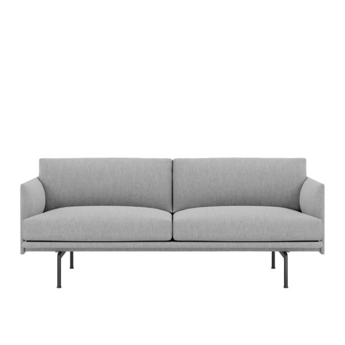 Outline-2-seater-Vancouver-14-black-base-Muuto-ilumia