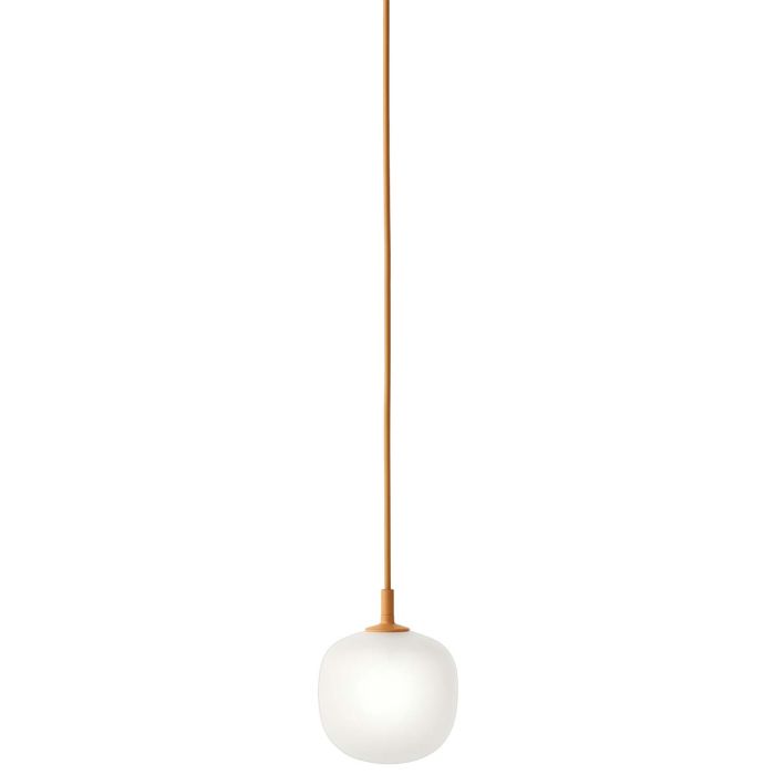 22422 Rime  Ø12 Muuto - lampa wisząca z mlecznego szkła - biały przewód