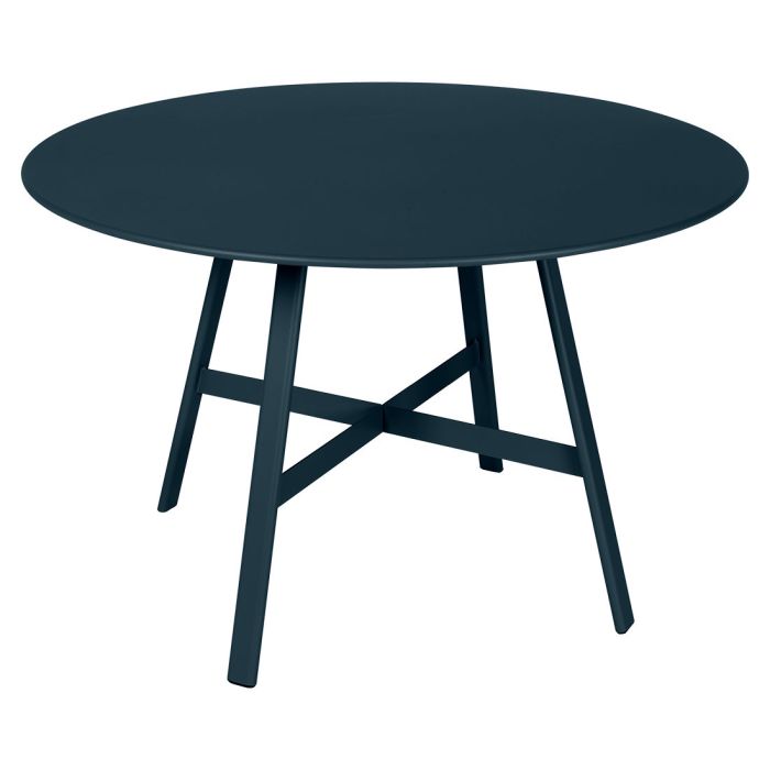 Fermob SO'O Outdoor Round Table Ø117cm Acapulco Blue-326121|Durable Outdoor Furniture on ilumia