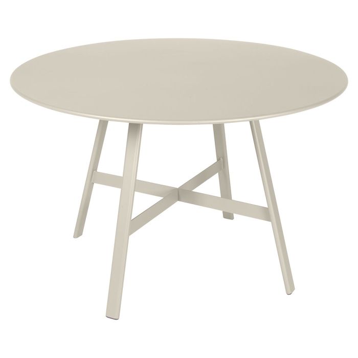 Fermob SO'O Outdoor Round Table Ø117cm - Clay Grey -3261A5|Durable Outdoor Furniture on ilumia