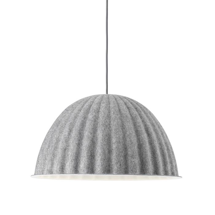 21362 Muuto Under The Bell 55cm Felt Pendant Lamp - Grey