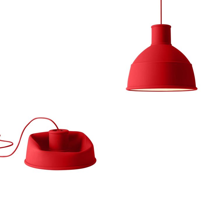 14206 Unfold Modern Industrial Shape Lamp - Dusty Red